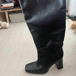 Zara Black Heeled Boots